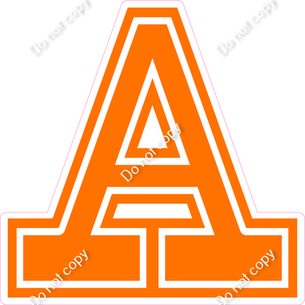 23.5" Greek Individual Flat Orange - Alphabet Pieces Alpha