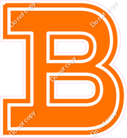23.5" Greek Individual Flat Orange - Alphabet Pieces Beta