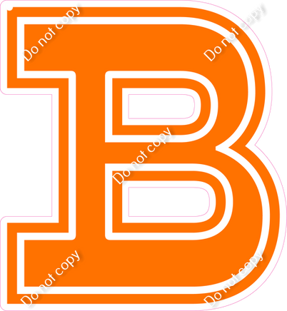 23.5" Greek Individual Flat Orange - Alphabet Pieces Beta