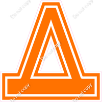 23.5" Greek Individual Flat Orange - Alphabet Pieces Delta