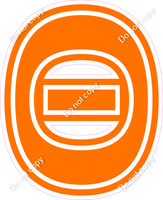23.5" Greek Individual Flat Orange - Alphabet Pieces Theta
