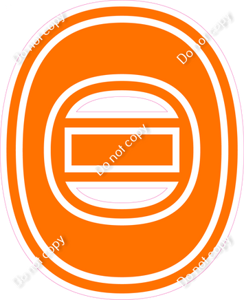 23.5" Greek Individual Flat Orange - Alphabet Pieces Theta