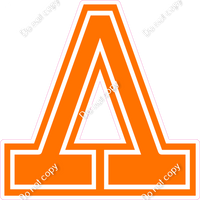 23.5" Greek Individual Flat Orange - Alphabet Pieces Lambda