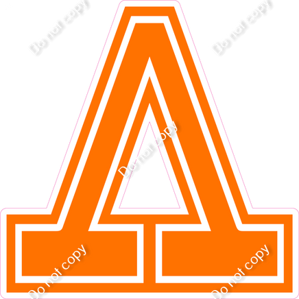 23.5" Greek Individual Flat Orange - Alphabet Pieces Lambda
