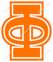 23.5" Greek Individual Flat Orange - Alphabet Pieces Phi
