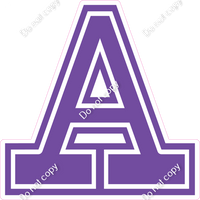 23.5" Greek Individual Flat Purple - Alphabet Pieces Alpha