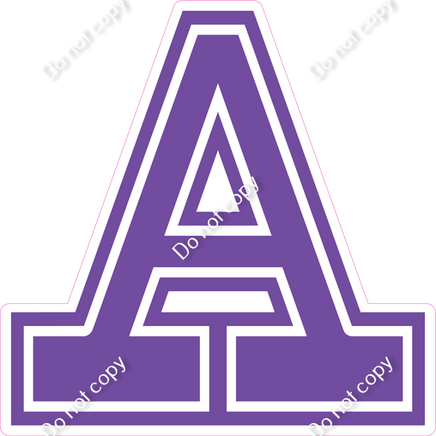 23.5" Greek Individual Flat Purple - Alphabet Pieces Alpha