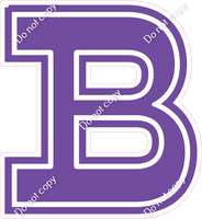 23.5" Greek Individual Flat Purple - Alphabet Pieces Beta