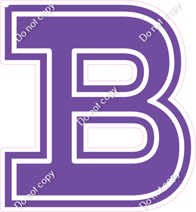 23.5" Greek Individual Flat Purple - Alphabet Pieces Beta
