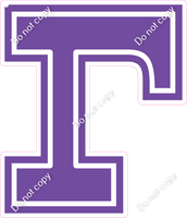 23.5" Greek Individual Flat Purple - Alphabet Pieces Gamma