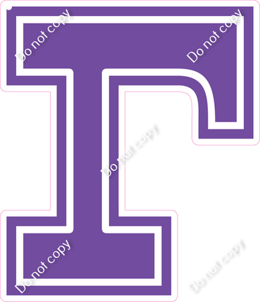 23.5" Greek Individual Flat Purple - Alphabet Pieces Gamma
