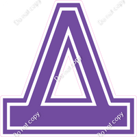 23.5" Greek Individual Flat Purple - Alphabet Pieces Delta