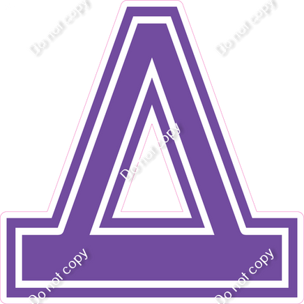 23.5" Greek Individual Flat Purple - Alphabet Pieces Delta