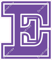 23.5" Greek Individual Flat Purple - Alphabet Pieces Epsilon