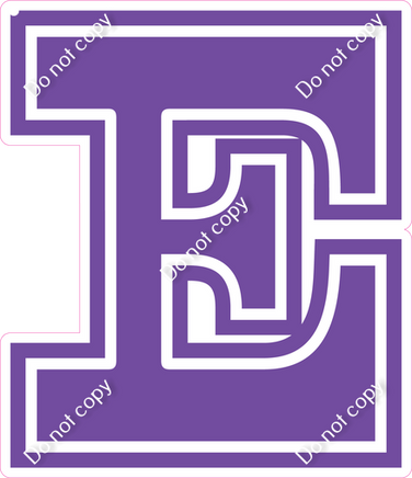 23.5" Greek Individual Flat Purple - Alphabet Pieces Epsilon
