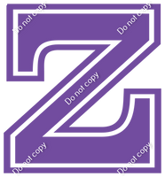 23.5" Greek Individual Flat Purple - Alphabet Pieces Zeta