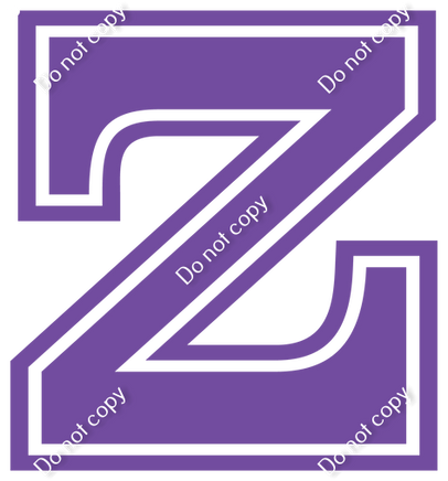 23.5" Greek Individual Flat Purple - Alphabet Pieces Zeta
