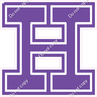23.5" Greek Individual Flat Purple - Alphabet Pieces Eta