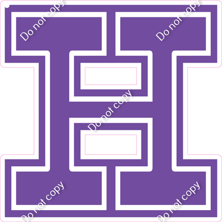 23.5" Greek Individual Flat Purple - Alphabet Pieces Eta