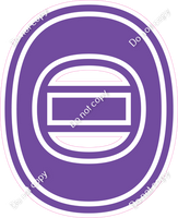 23.5" Greek Individual Flat Purple - Alphabet Pieces Theta