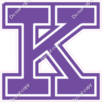 23.5" Greek Individual Flat Purple - Alphabet Pieces Kappa