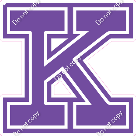 23.5" Greek Individual Flat Purple - Alphabet Pieces Kappa