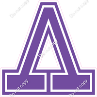 23.5" Greek Individual Flat Purple - Alphabet Pieces Lambda