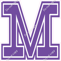 23.5" Greek Individual Flat Purple - Alphabet Pieces Mu