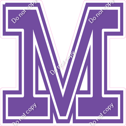 23.5" Greek Individual Flat Purple - Alphabet Pieces Mu