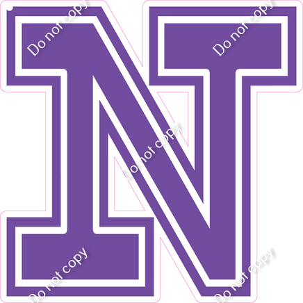 23.5" Greek Individual Flat Purple - Alphabet Pieces Nu
