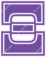 23.5" Greek Individual Flat Purple - Alphabet Pieces Xi