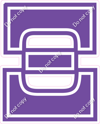 23.5" Greek Individual Flat Purple - Alphabet Pieces Xi
