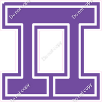 23.5" Greek Individual Flat Purple - Alphabet Pieces Pi