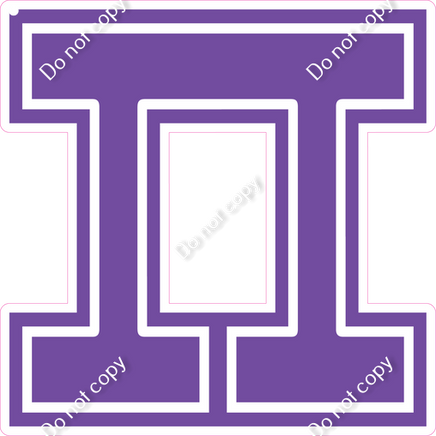 23.5" Greek Individual Flat Purple - Alphabet Pieces Pi