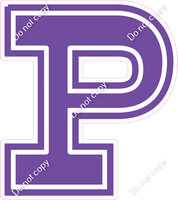 23.5" Greek Individual Flat Purple - Alphabet Pieces Rho