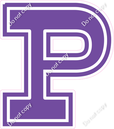 23.5" Greek Individual Flat Purple - Alphabet Pieces Rho