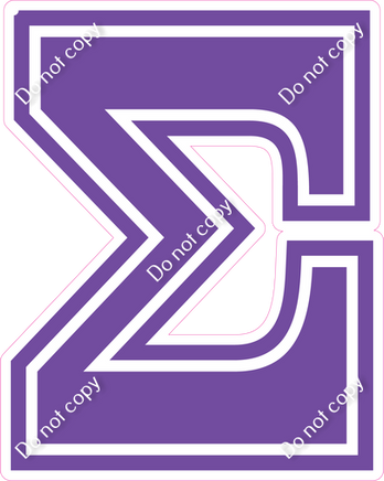 23.5" Greek Individual Flat Purple - Alphabet Pieces Sigma