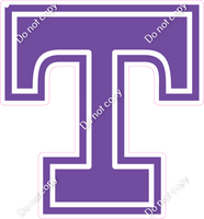 23.5" Greek Individual Flat Purple - Alphabet Pieces Tau