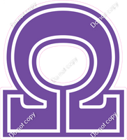23.5" Greek Individual Flat Purple - Alphabet Pieces