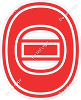 23.5" Greek Individual Flat Red - Alphabet Pieces