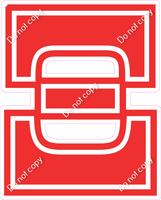 23.5" Greek Individual Flat Red - Alphabet Pieces