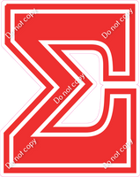 23.5" Greek Individual Flat Red - Alphabet Pieces