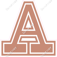 23.5" Greek Individual Flat Rose Gold - Alphabet Pieces