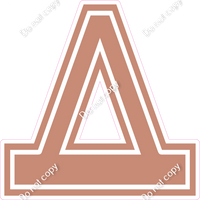 23.5" Greek Individual Flat Rose Gold - Alphabet Pieces