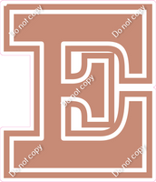 23.5" Greek Individual Flat Rose Gold - Alphabet Pieces
