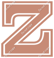 23.5" Greek Individual Flat Rose Gold - Alphabet Pieces