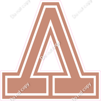 23.5" Greek Individual Flat Rose Gold - Alphabet Pieces