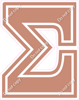 23.5" Greek Individual Flat Rose Gold - Alphabet Pieces