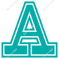 23.5" Greek Individual Flat Teal - Alphabet Pieces