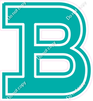 23.5" Greek Individual Flat Teal - Alphabet Pieces